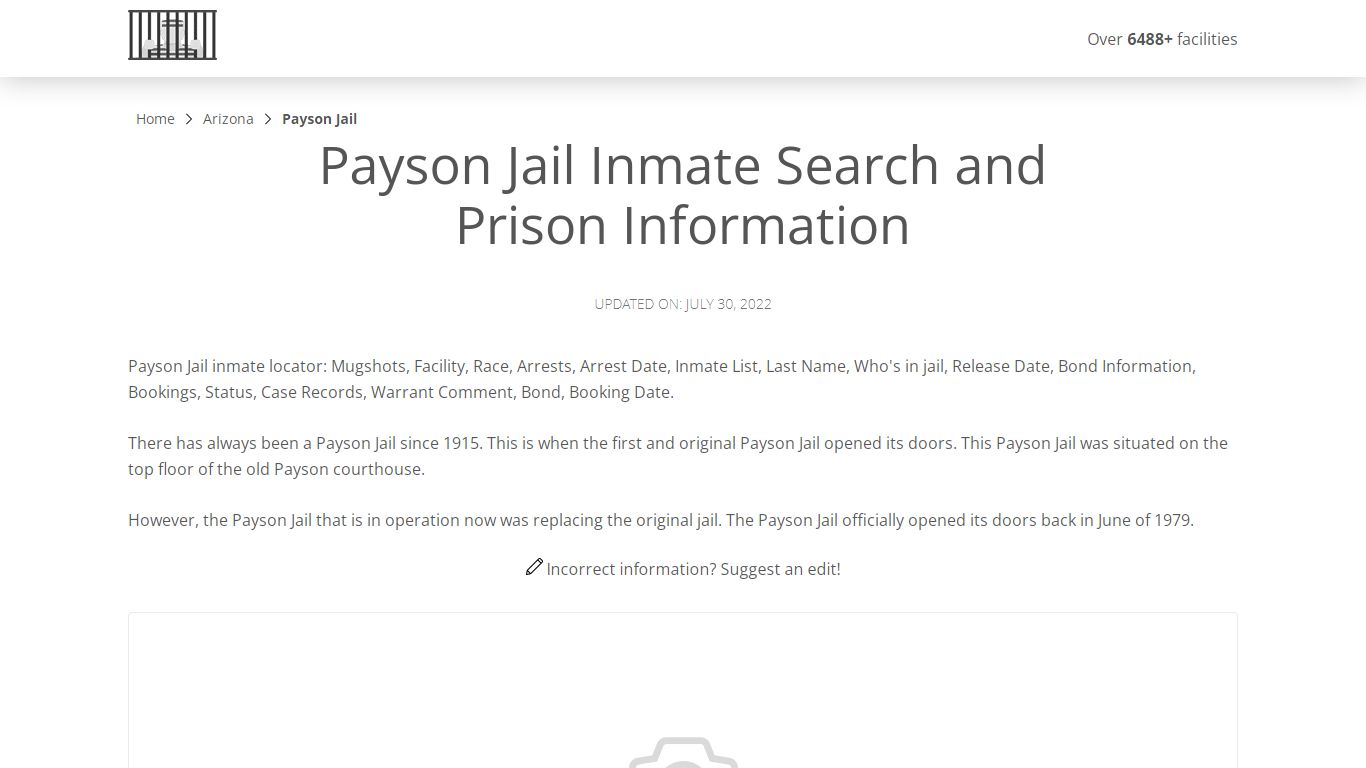 Payson Jail Inmate Search, Visitation, Phone no. & Mailing ...